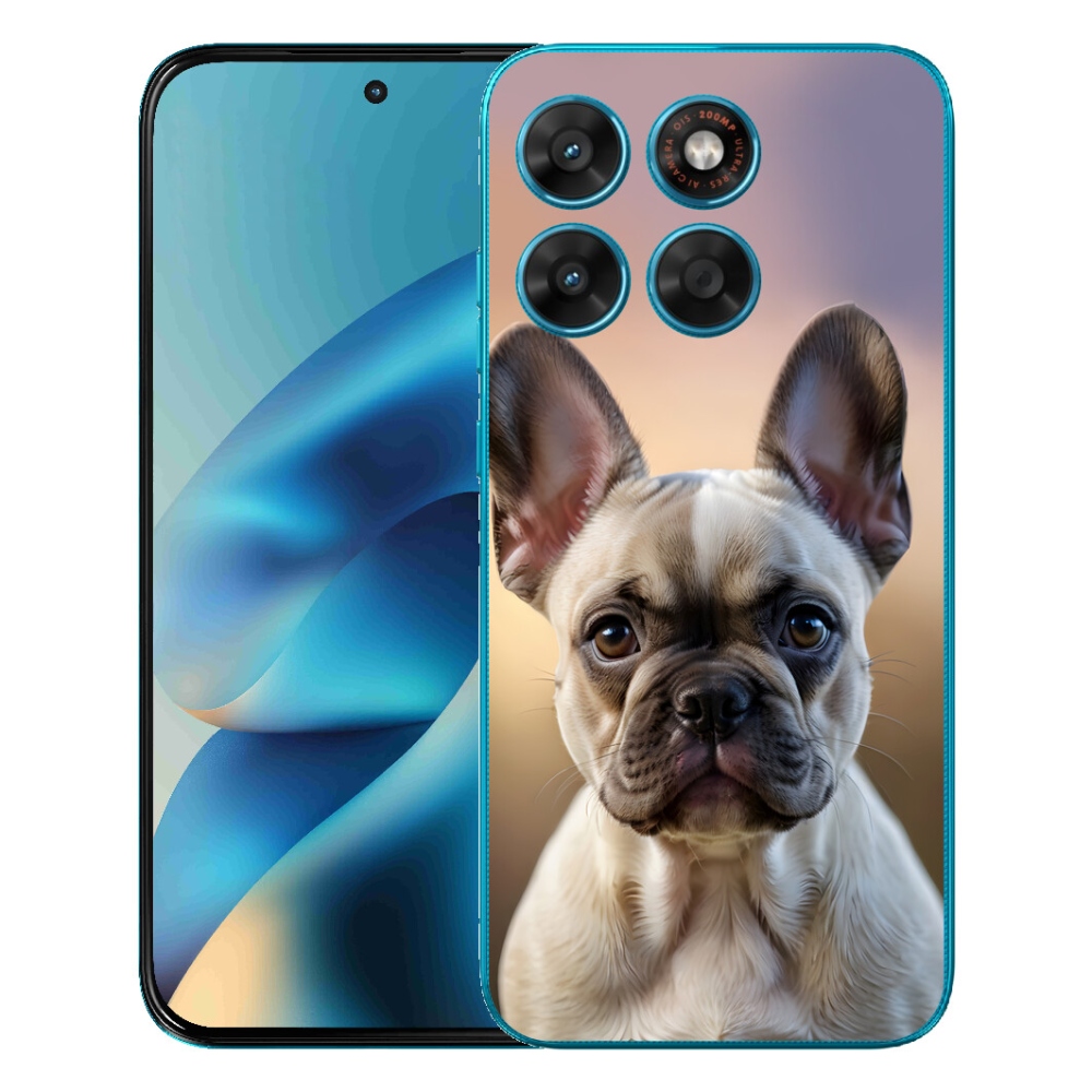 Gelový kryt mmCase na Motorola Moto G87/G77/G67 - roztomilý francouzský buldoček