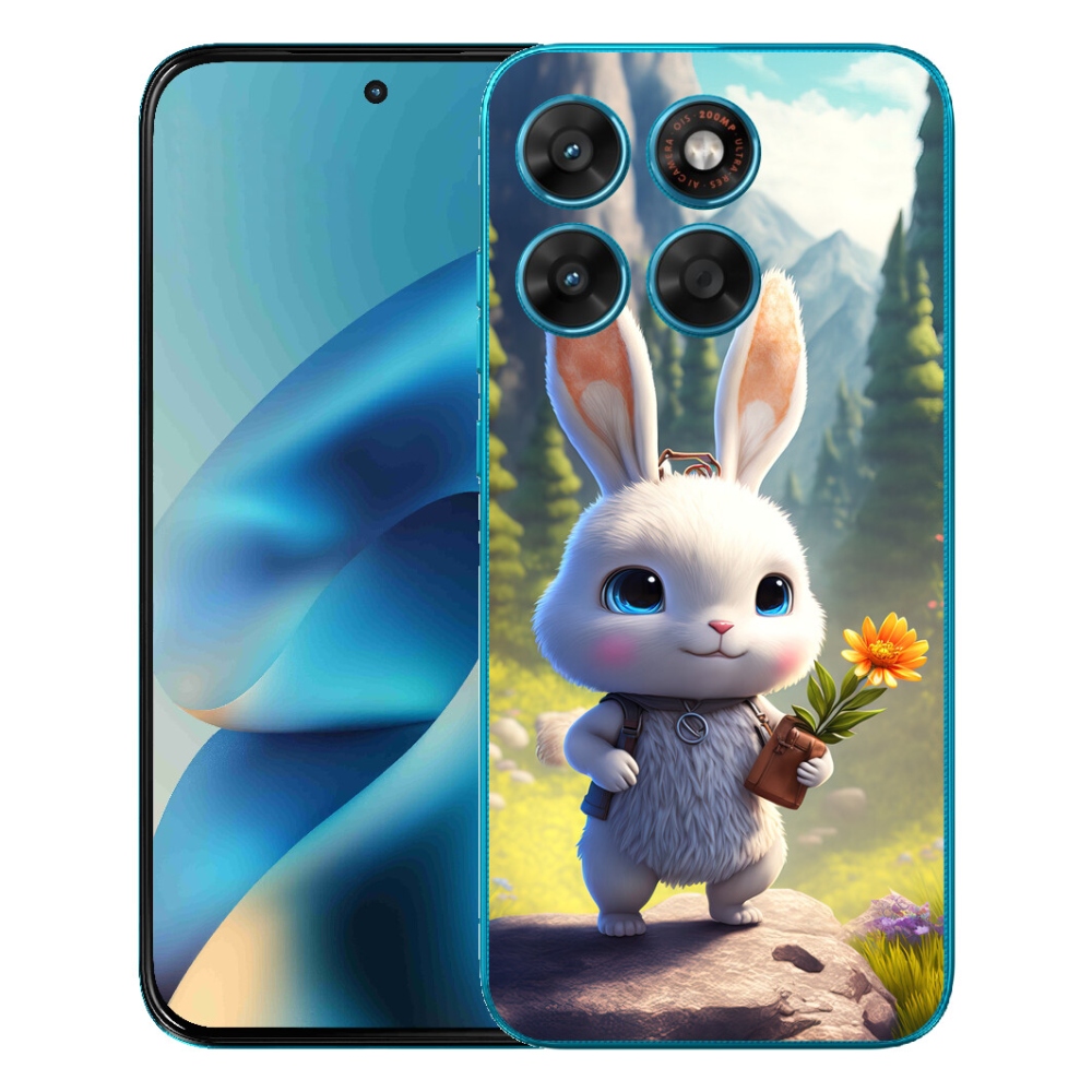 Gelový kryt mmCase na Motorola Moto G87/G77/G67 - roztomilý králíček