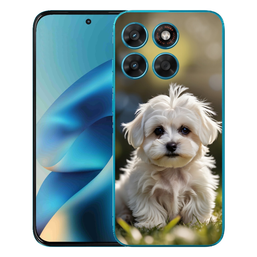 Gelový kryt mmCase na Motorola Moto G87/G77/G67 - roztomilý maltézský psík