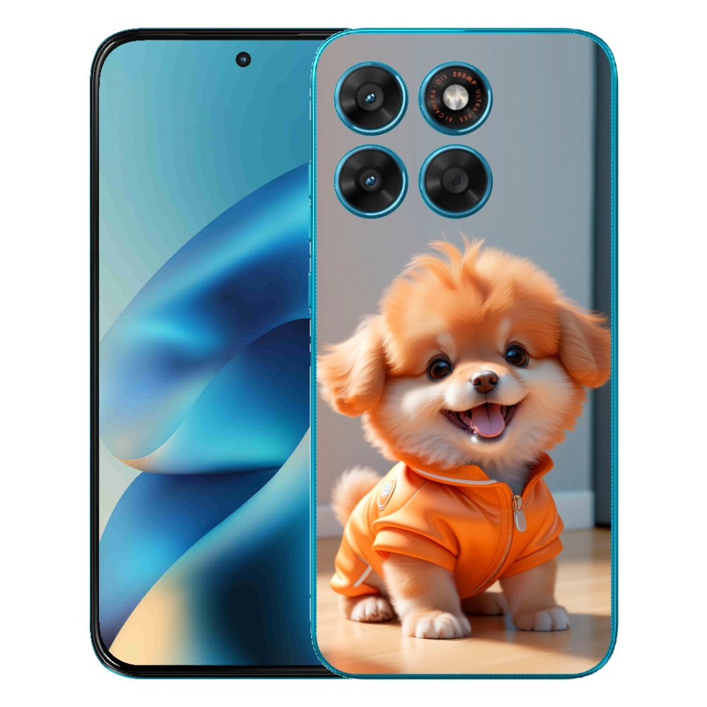 Gelový kryt mmCase na Motorola Moto G87/G77/G67 - roztomilý pomeranian v mikině