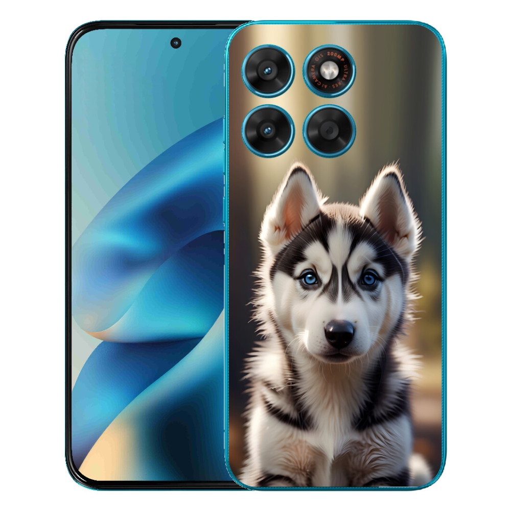 Gelový kryt mmCase na Motorola Moto G87/G77/G67 - roztomilý sibiřský husky