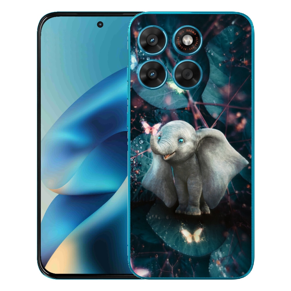 Gelový kryt mmCase na Motorola Moto G87/G77/G67 - roztomilý slon