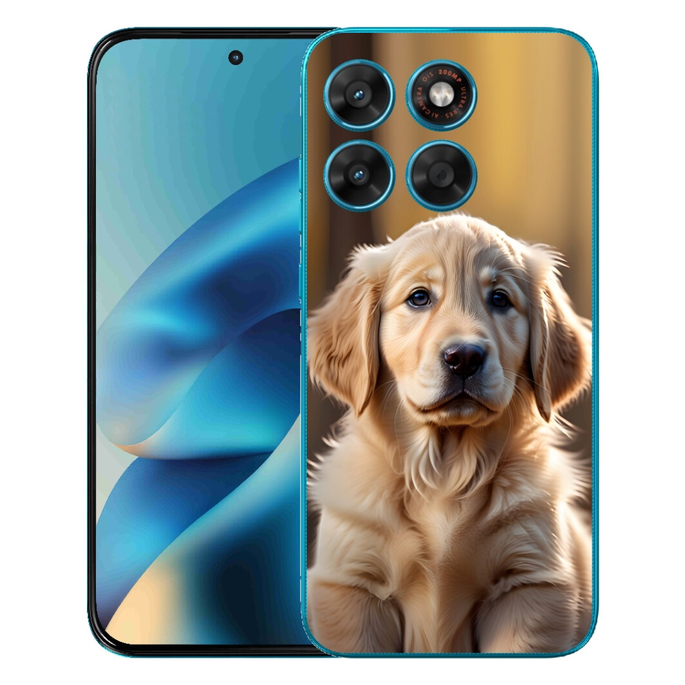 Gelový kryt mmCase na Motorola Moto G87/G77/G67 - roztomilý zlatý retrívr