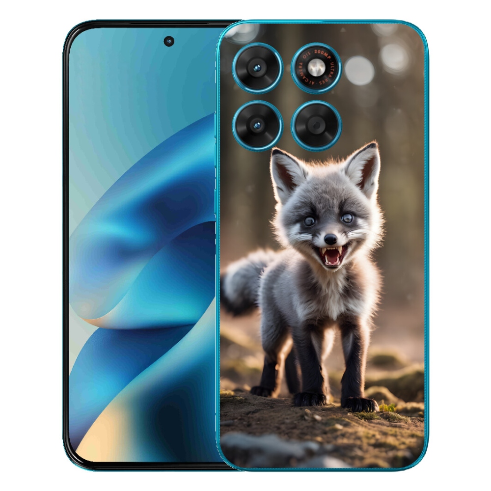 Gelový kryt mmCase na Motorola Moto G87/G77/G67 - rozzuřená liška