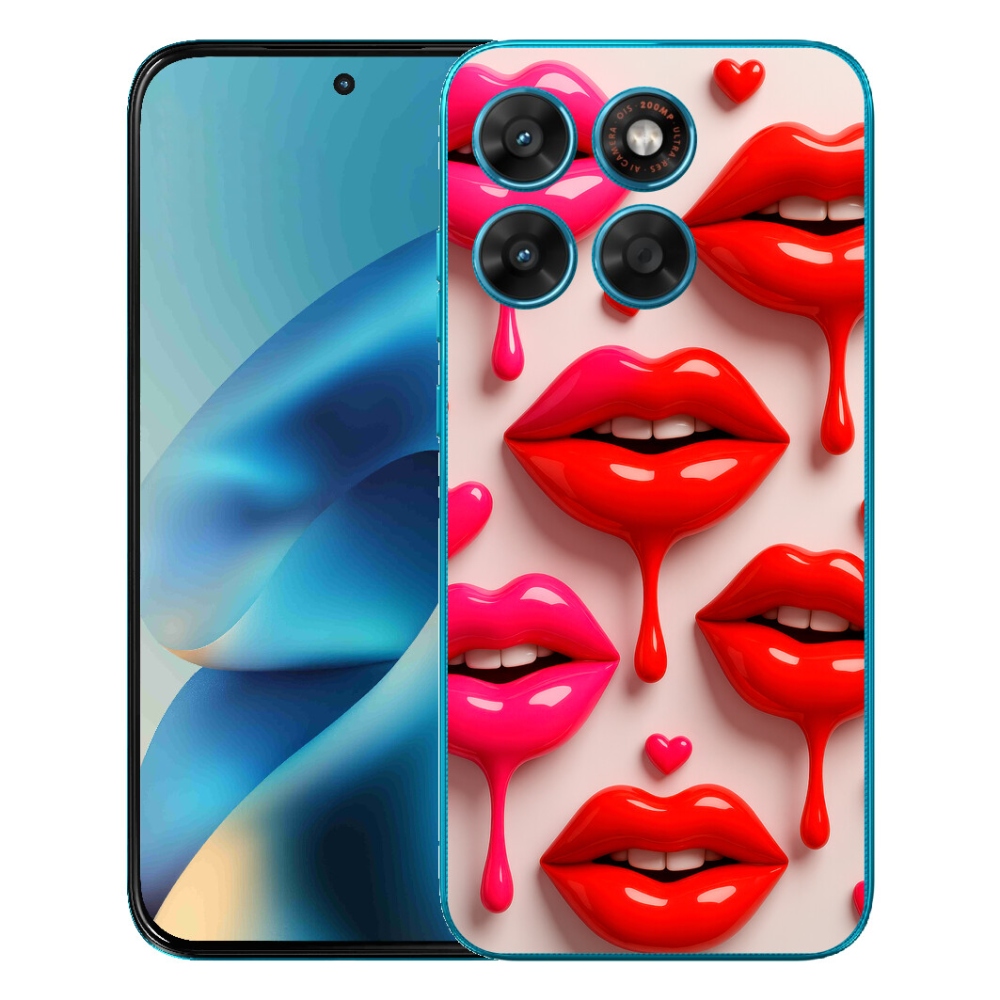 Gelový kryt mmCase na Motorola Moto G87/G77/G67 - rty 2