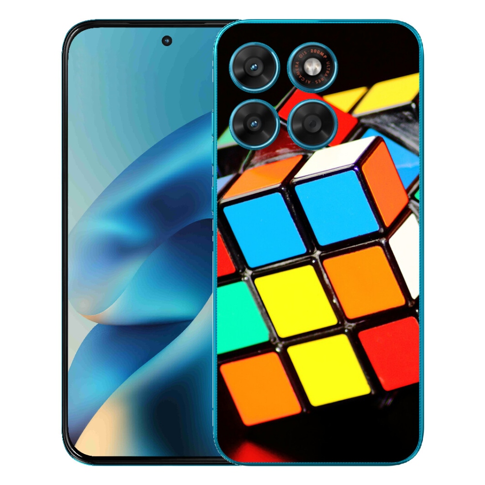 Gelový kryt mmCase na Motorola Moto G87/G77/G67 - rubikova kostka