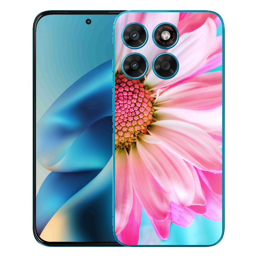 Gelový kryt mmCase na Motorola Moto G87/G77/G67 - růžová květina