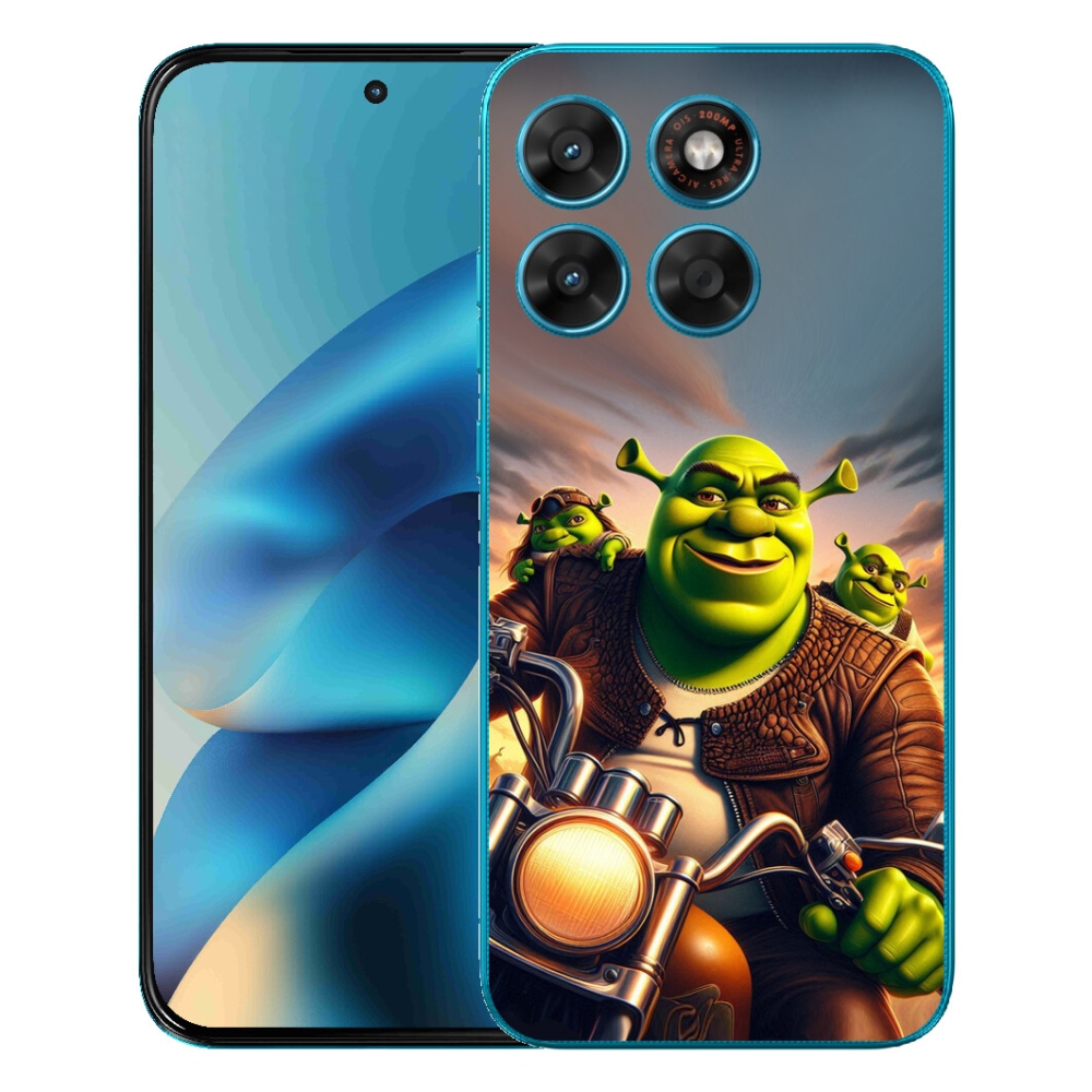 Gelový kryt mmCase na Motorola Moto G87/G77/G67 - shrek na motorce