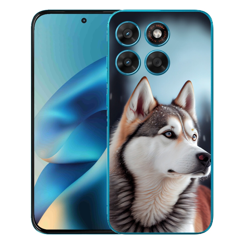 Gelový kryt mmCase na Motorola Moto G87/G77/G67 - sibiřský husky