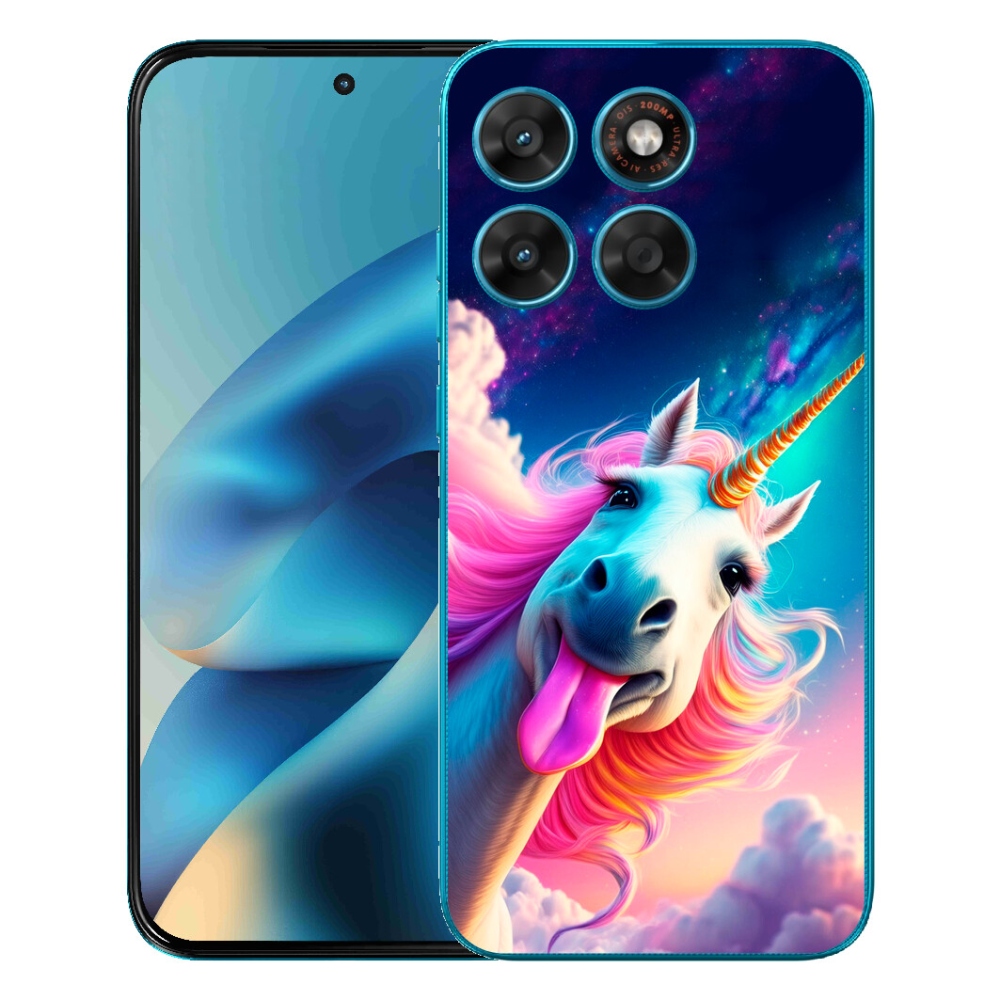 Gelový kryt mmCase na Motorola Moto G87/G77/G67 - šílený jednorožec
