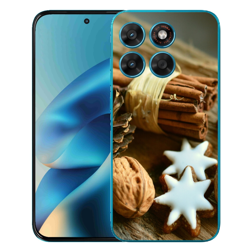 Gelový kryt mmCase na Motorola Moto G87/G77/G67 - skořice a perníčky
