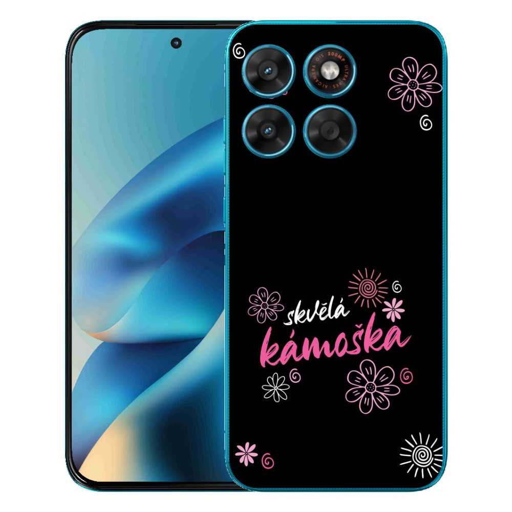 Gelový kryt mmCase na Motorola Moto G87/G77/G67 - skvělá kámoška černé pozadí