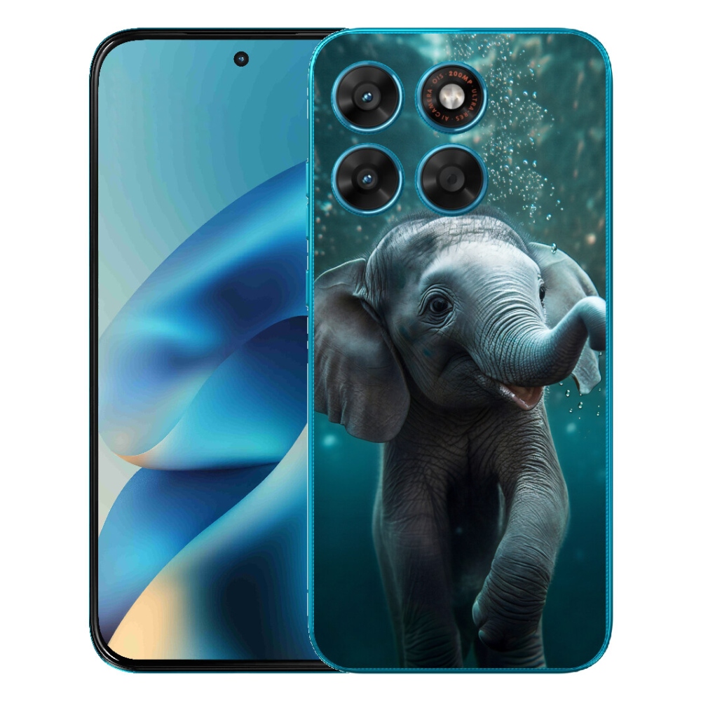 Gelový kryt mmCase na Motorola Moto G87/G77/G67 - slůně pod vodou