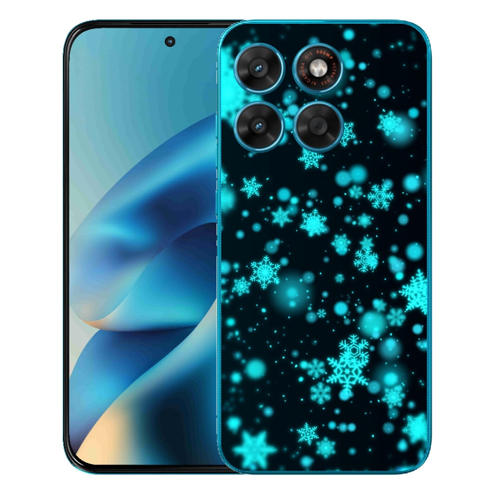 Gelový kryt mmCase na Motorola Moto G87/G77/G67 - sněhové vločky 1