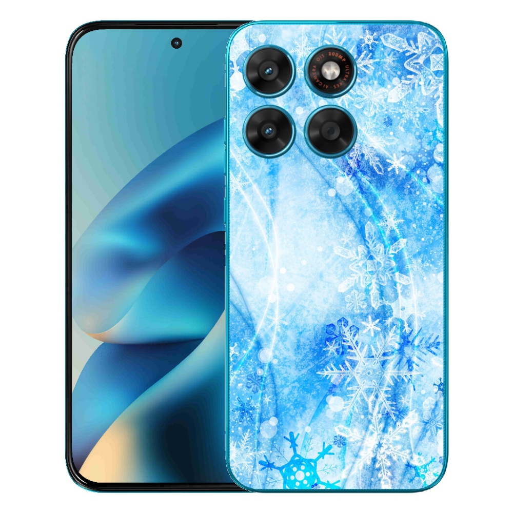 Gelový kryt mmCase na Motorola Moto G87/G77/G67 - sněhové vločky