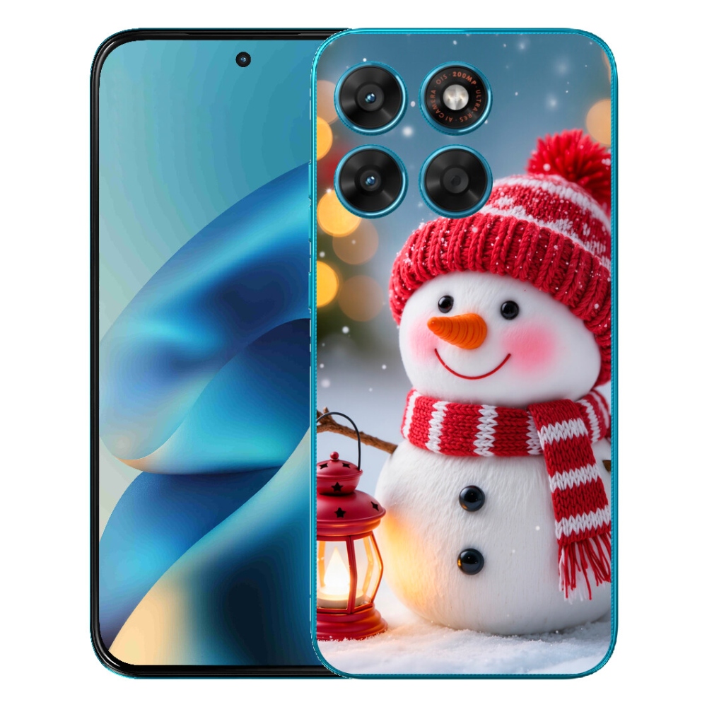 Gelový kryt mmCase na Motorola Moto G87/G77/G67 - sněhulák 2