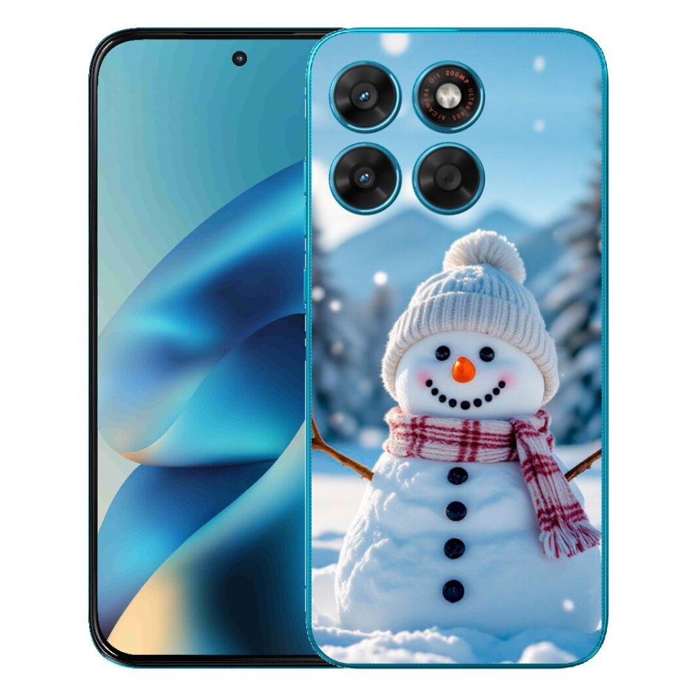 Gelový kryt mmCase na Motorola Moto G87/G77/G67 - sněhulák 3