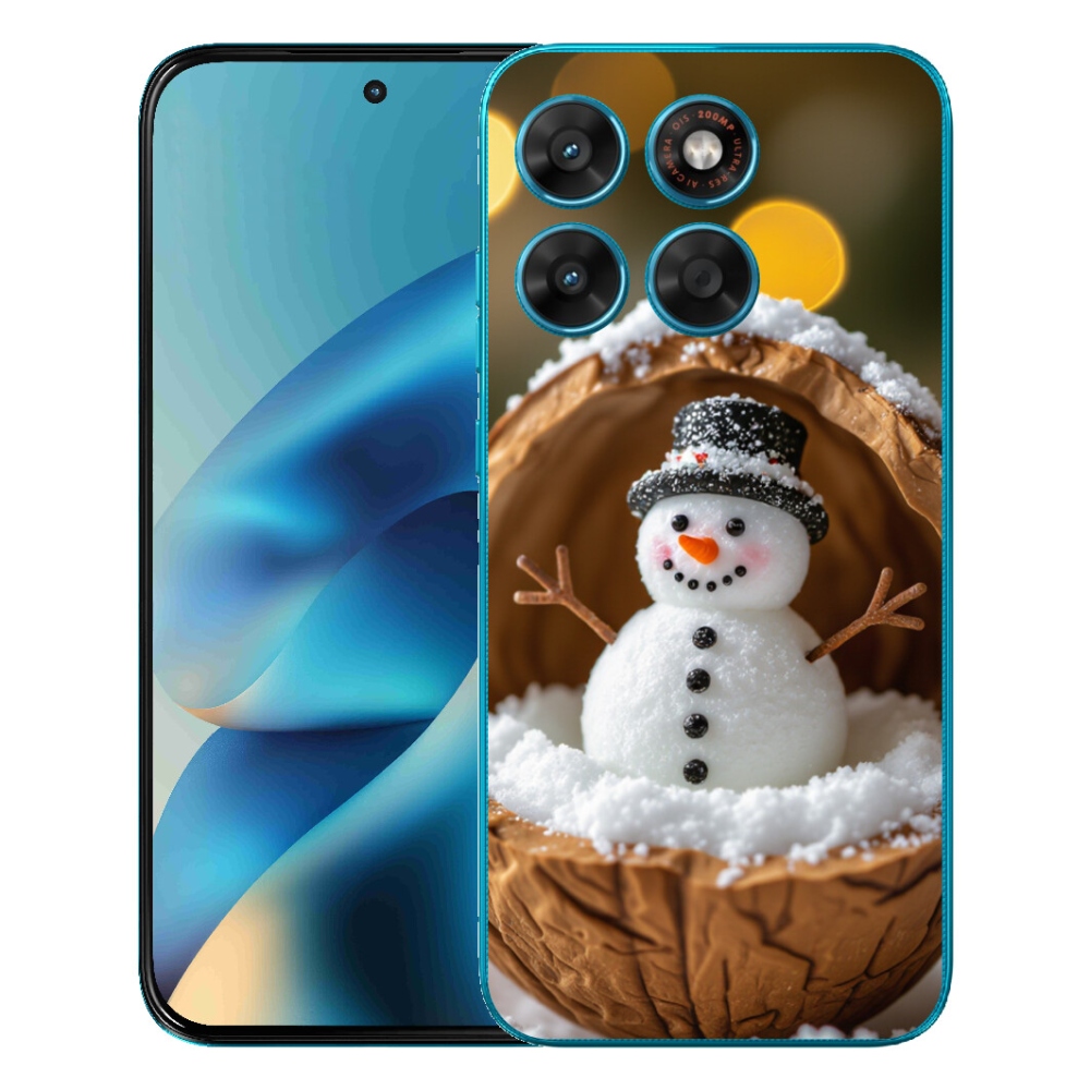 Gelový kryt mmCase na Motorola Moto G87/G77/G67 - sněhulák 4