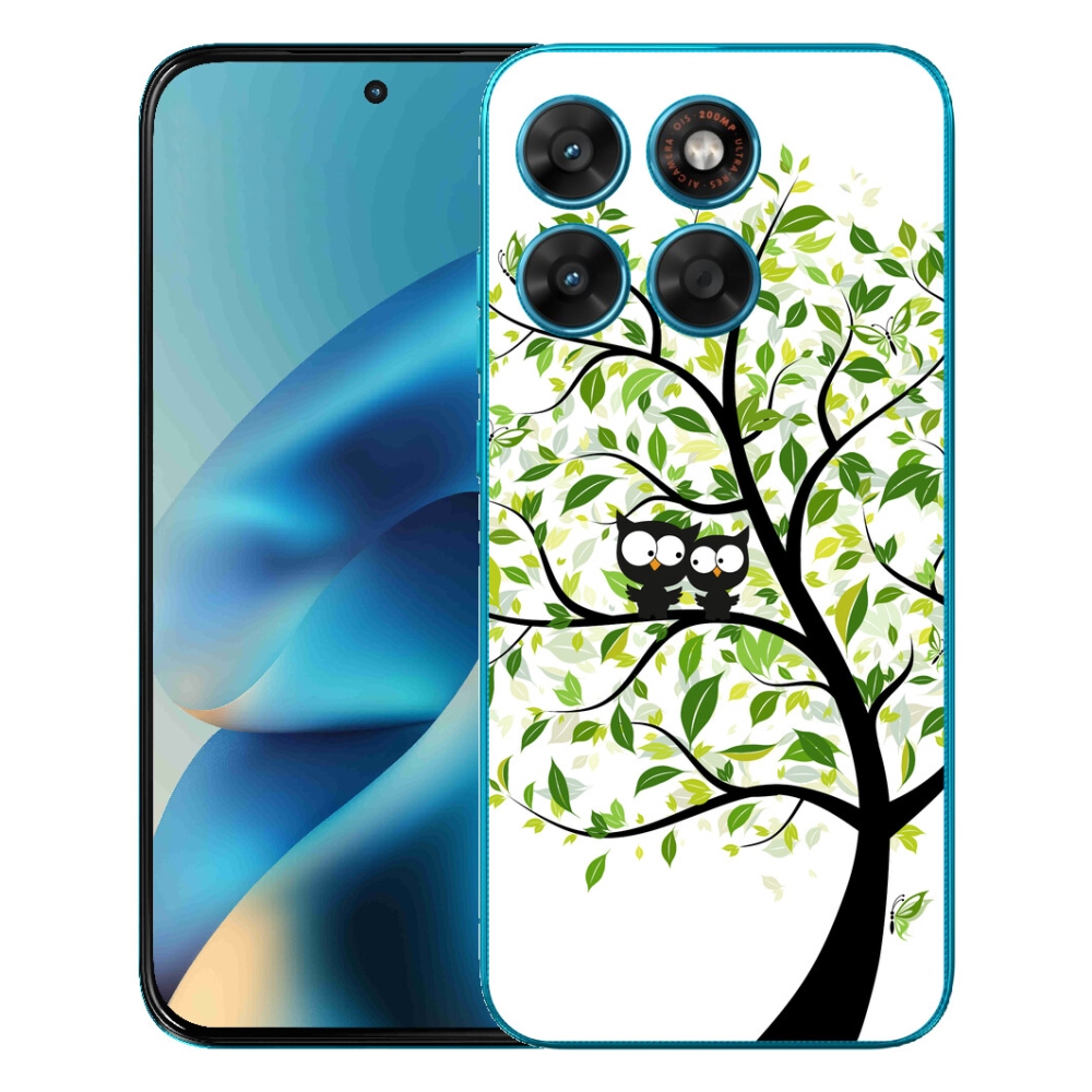 Gelový kryt mmCase na Motorola Moto G87/G77/G67 - sovičky na stromě