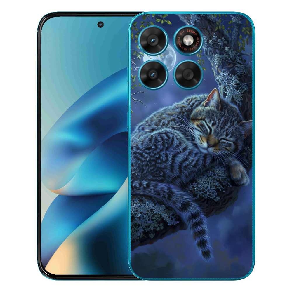 Gelový kryt mmCase na Motorola Moto G87/G77/G67 - spící kočka