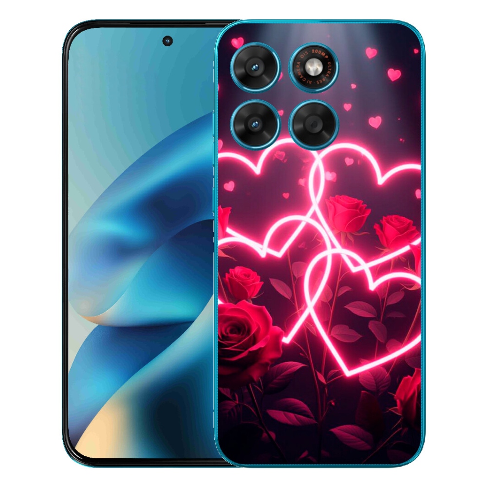 Gelový kryt mmCase na Motorola Moto G87/G77/G67 - srdce lásky