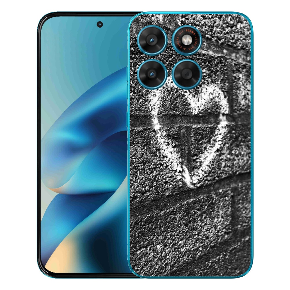 Gelový kryt mmCase na Motorola Moto G87/G77/G67 - srdce na zdi
