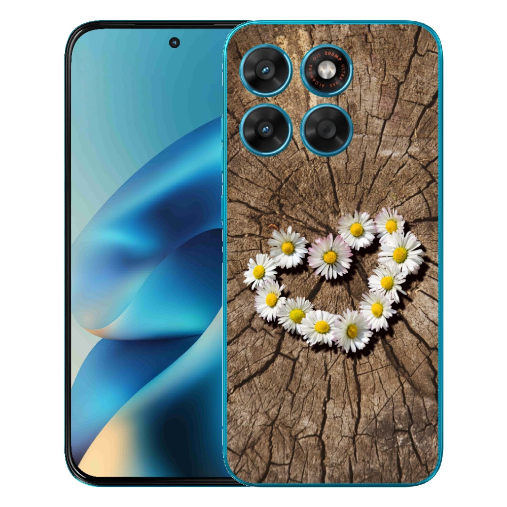 Gelový kryt mmCase na Motorola Moto G87/G77/G67 - srdce z kopretin
