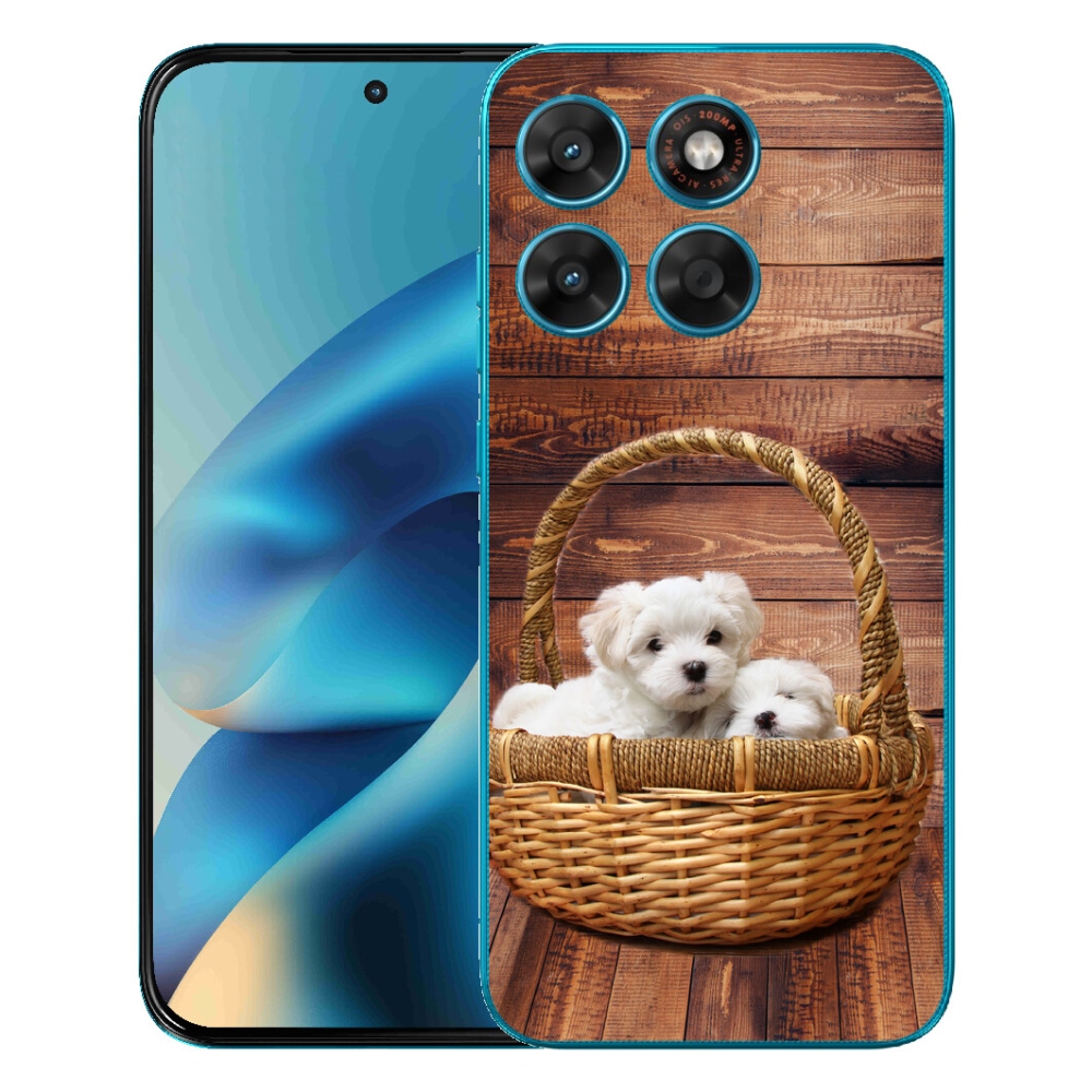 Gelový kryt mmCase na Motorola Moto G87/G77/G67 - štěňátka