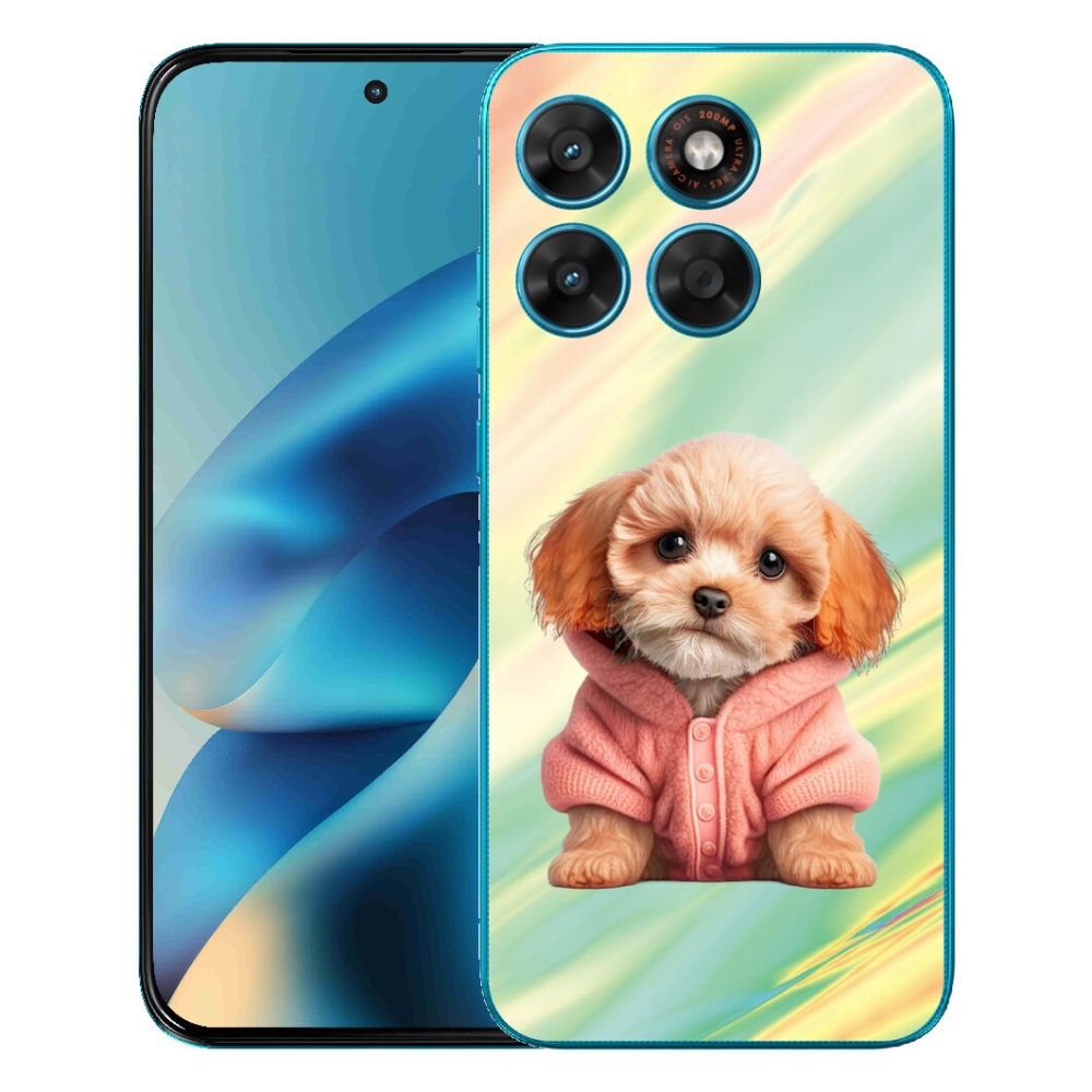 Gelový kryt mmCase na Motorola Moto G87/G77/G67 - štěně ve svetru