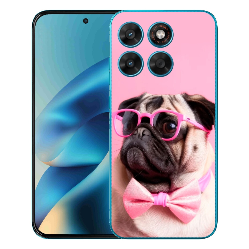 Gelový kryt mmCase na Motorola Moto G87/G77/G67 - stylový mops