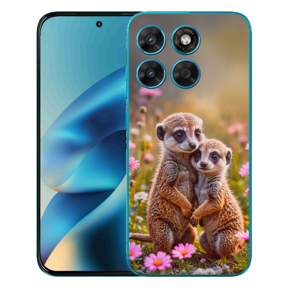 Gelový kryt mmCase na Motorola Moto G87/G77/G67 - surikatí duo