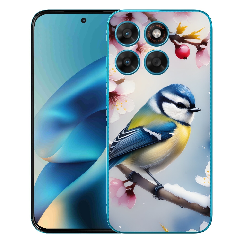 Gelový kryt mmCase na Motorola Moto G87/G77/G67 - sýkorka