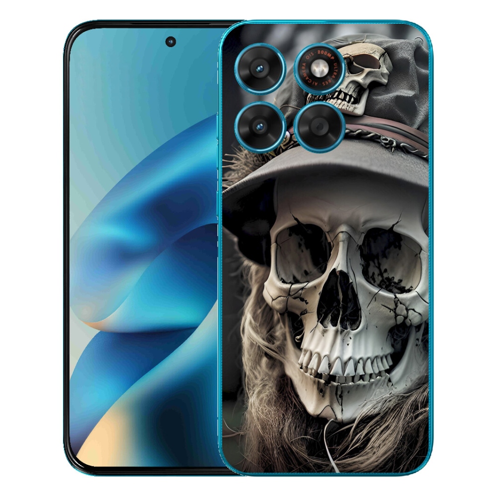 Gelový kryt mmCase na Motorola Moto G87/G77/G67 - temná lebka