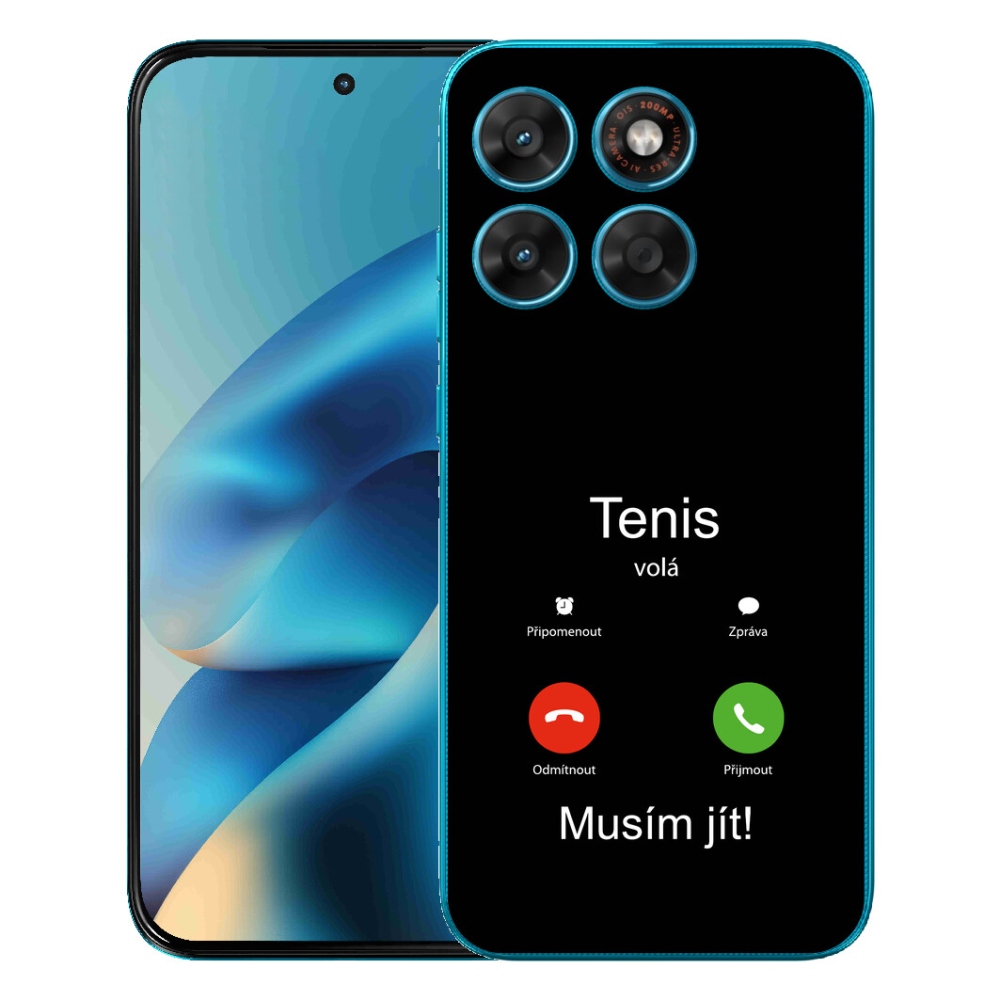 Gelový kryt mmCase na Motorola Moto G87/G77/G67 - tenis volá černé pozadí