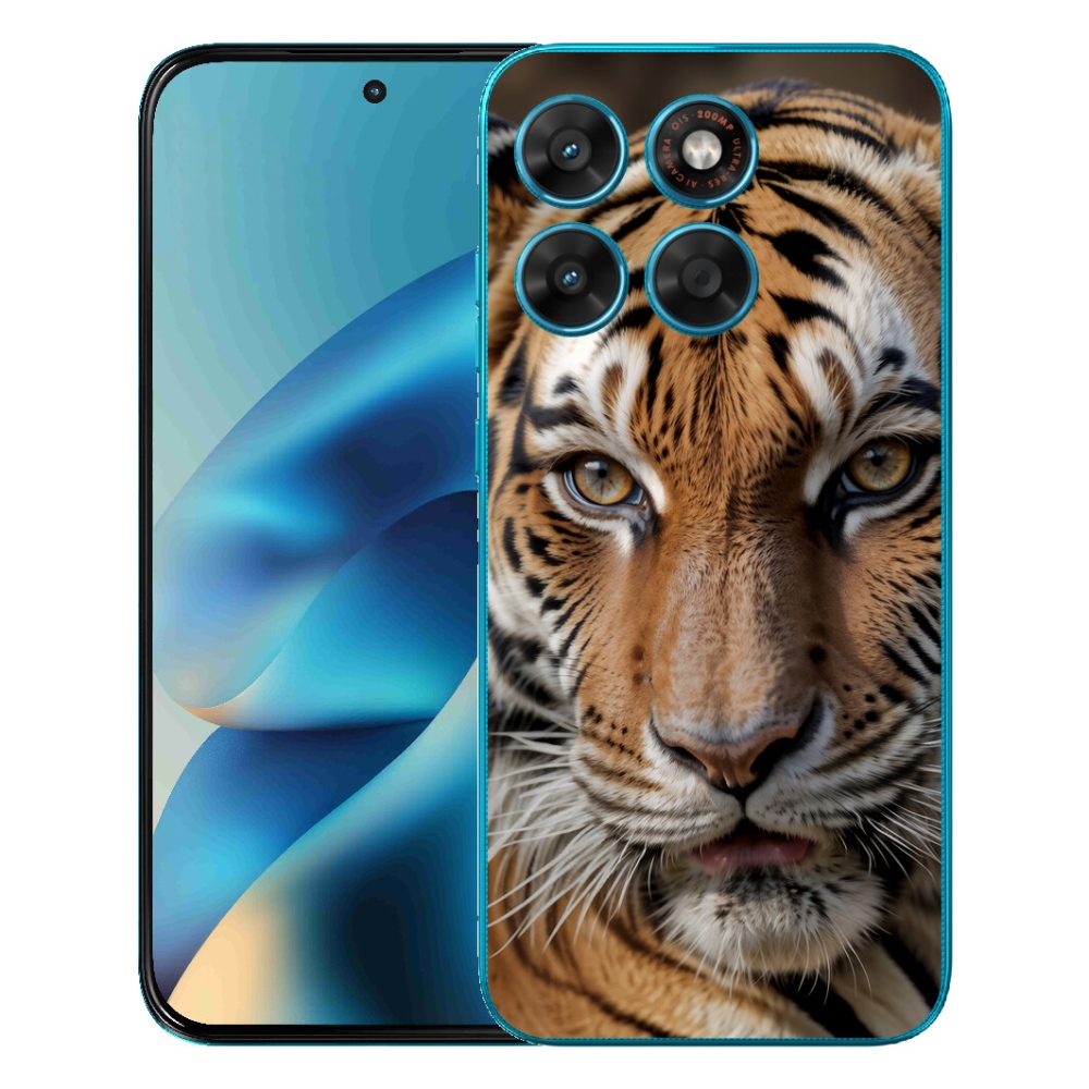 Gelový kryt mmCase na Motorola Moto G87/G77/G67 - tygří pohled