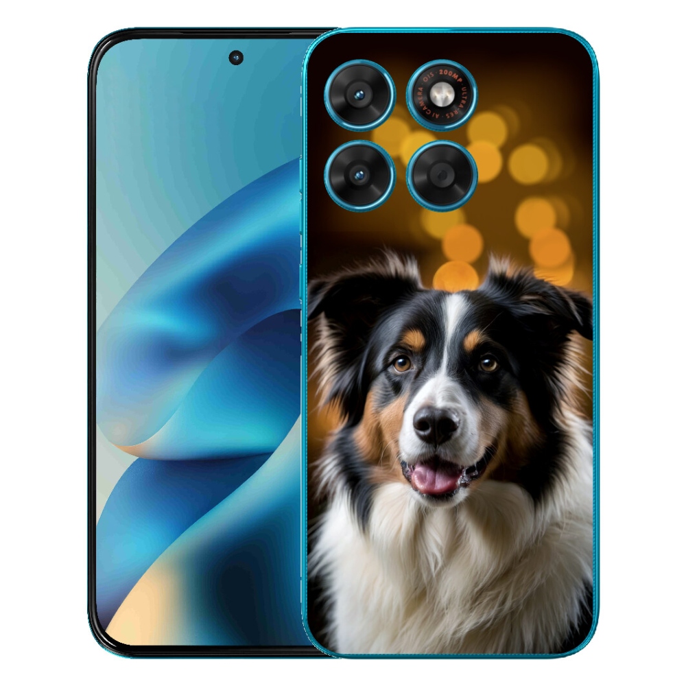 Gelový kryt mmCase na Motorola Moto G87/G77/G67 - usměvavý australský ovčák