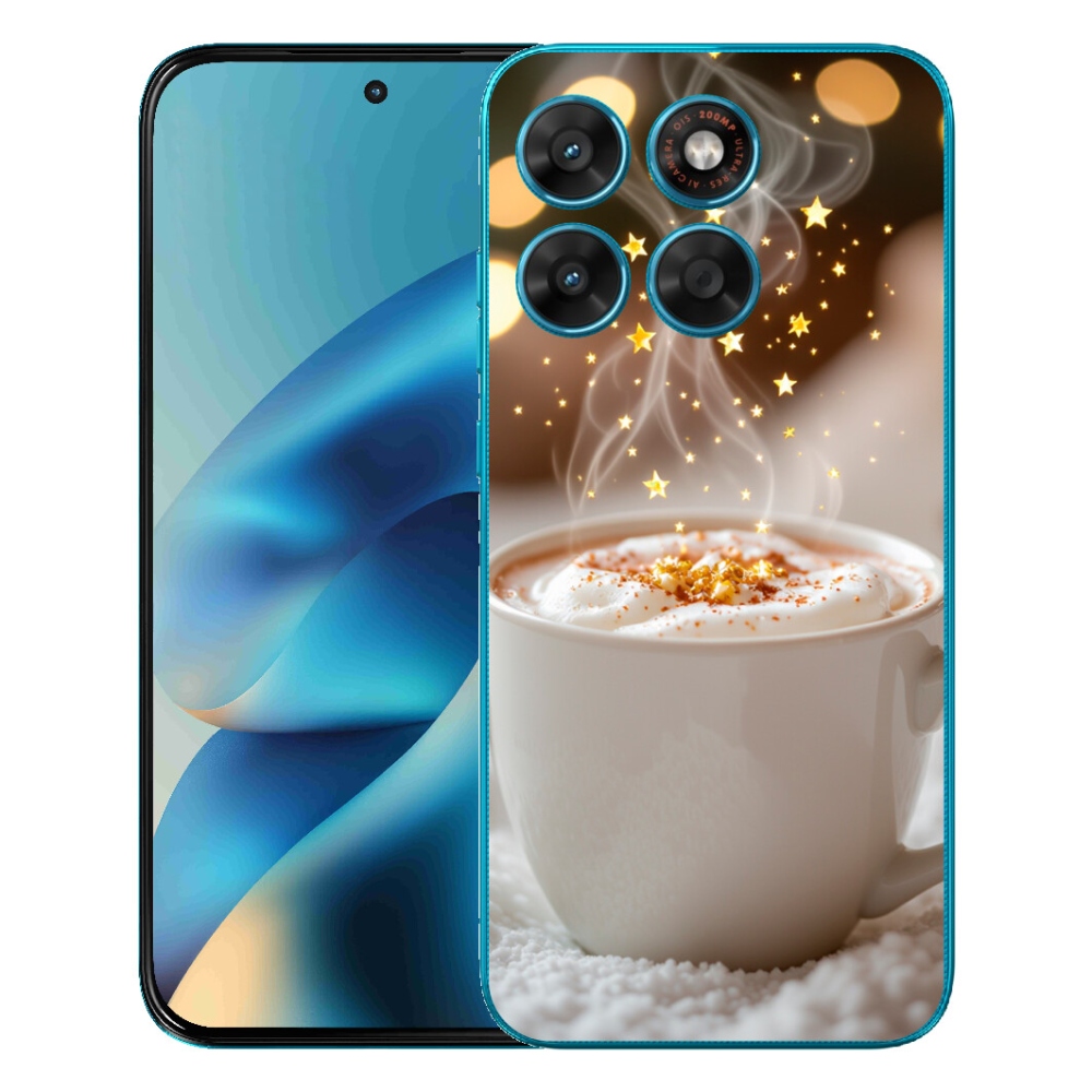 Gelový kryt mmCase na Motorola Moto G87/G77/G67 - vánoční horký nápoj