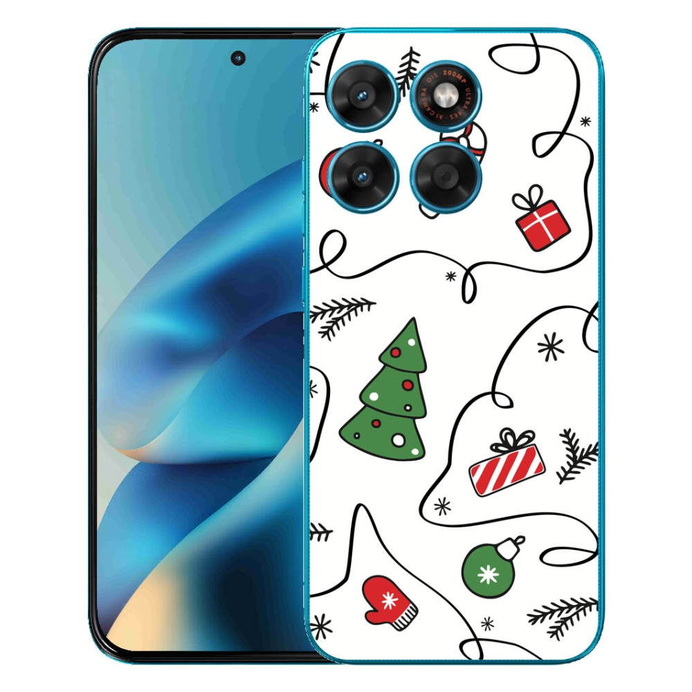 Gelový kryt mmCase na Motorola Moto G87/G77/G67 - vánoční motivy
