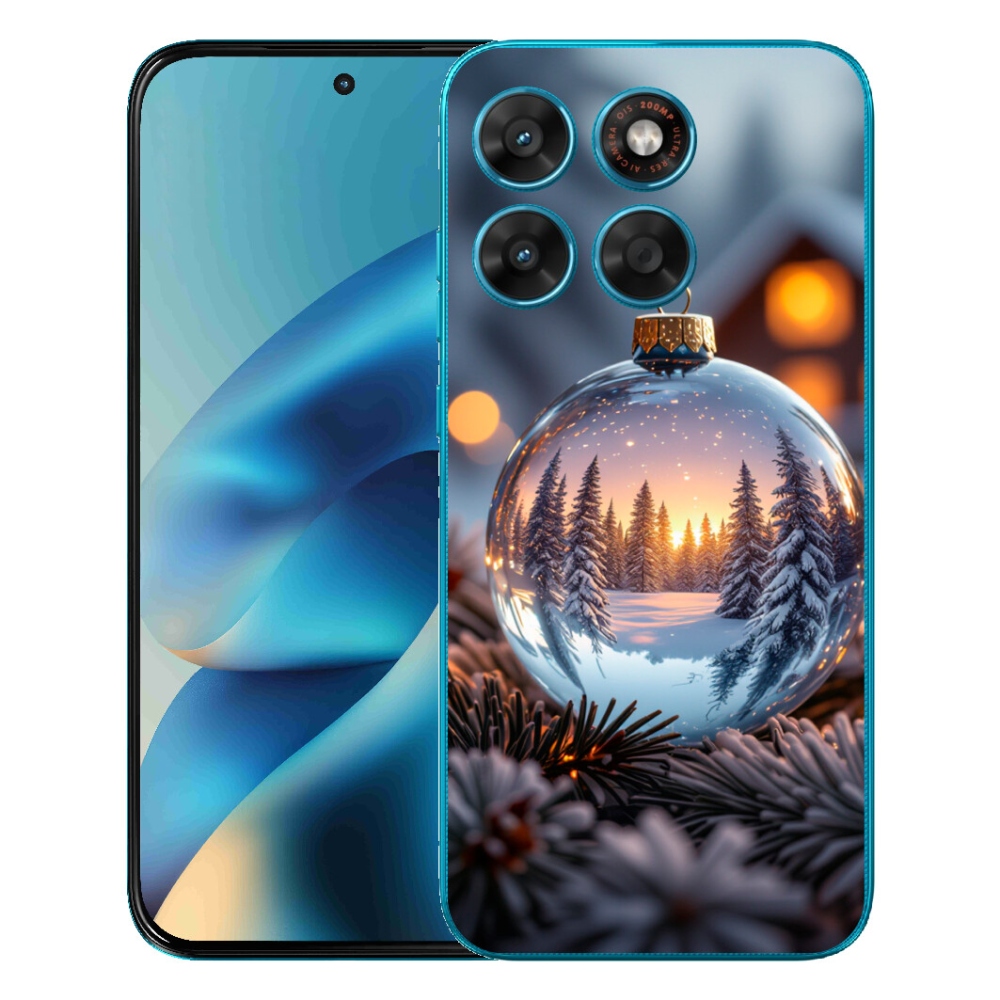 Gelový kryt mmCase na Motorola Moto G87/G77/G67 - vánoční ozdoba