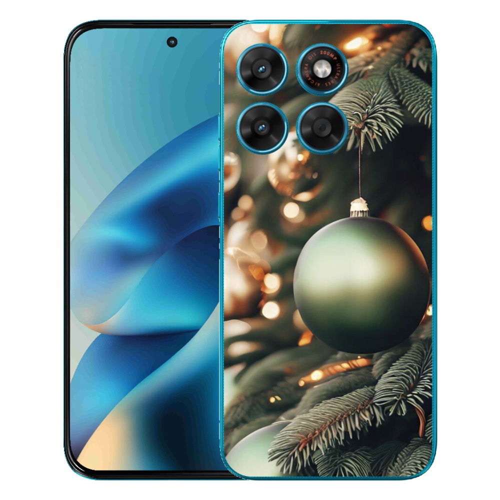 Gelový kryt mmCase na Motorola Moto G87/G77/G67 - vánoční ozdoby 1