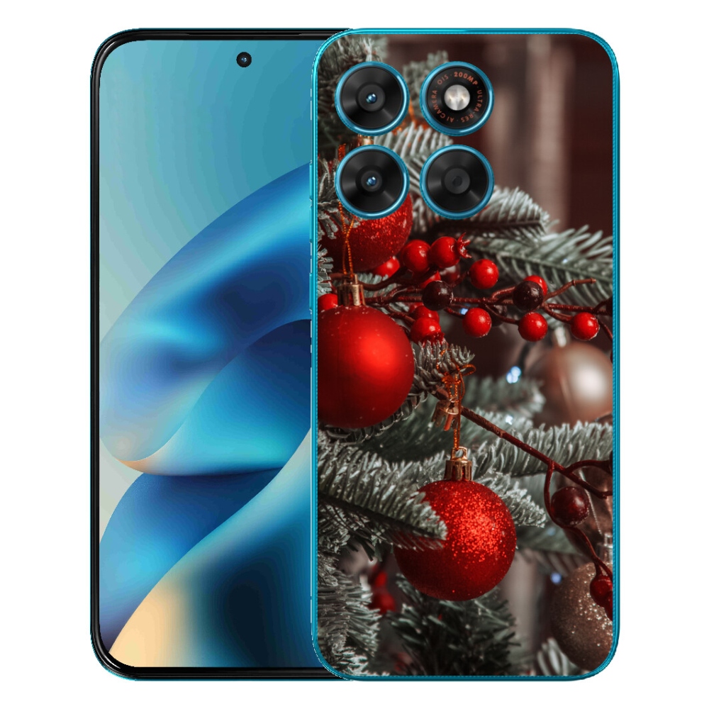 Gelový kryt mmCase na Motorola Moto G87/G77/G67 - vánoční ozdoby 2