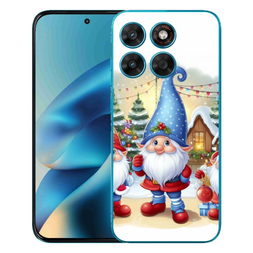 Gelový kryt mmCase na Motorola Moto G87/G77/G67 - vánoční skřítci