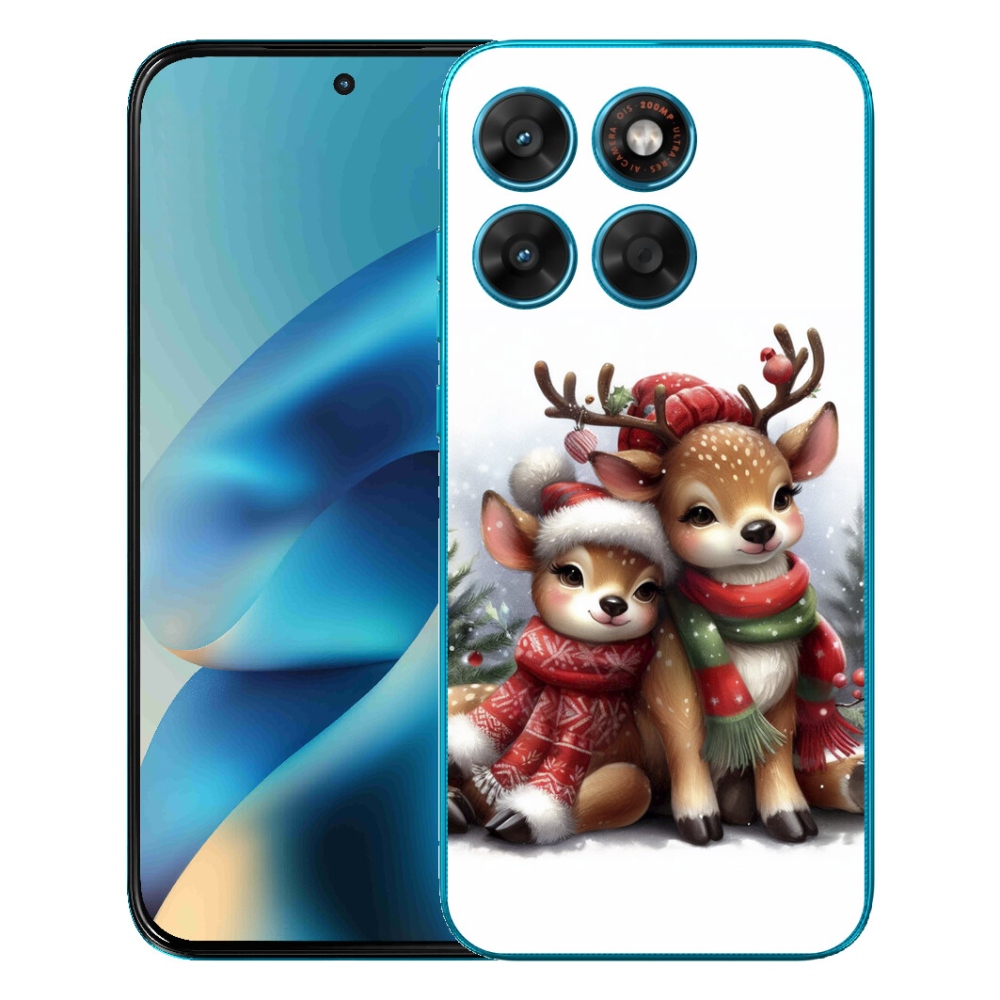 Gelový kryt mmCase na Motorola Moto G87/G77/G67 - vánoční sobi