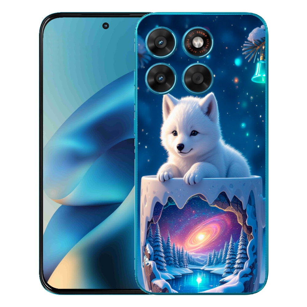 Gelový kryt mmCase na Motorola Moto G87/G77/G67 - vánoční štěně