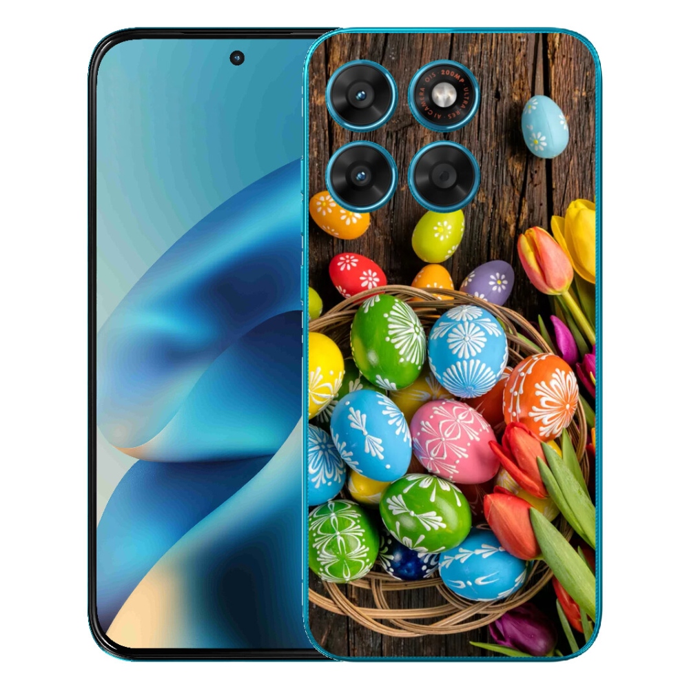 Gelový kryt mmCase na Motorola Moto G87/G77/G67 - velikonoční vajíčka