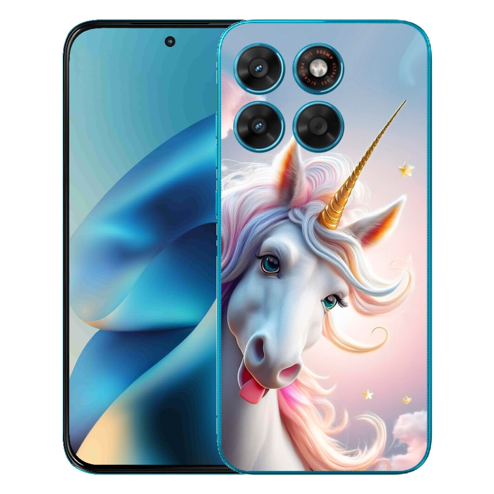 Gelový kryt mmCase na Motorola Moto G87/G77/G67 - veselý jednorožec