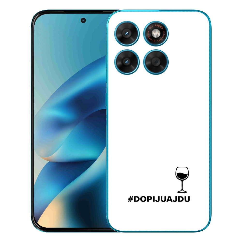 Gelový kryt mmCase na Motorola Moto G87/G77/G67 - vinný motiv bílé pozadí