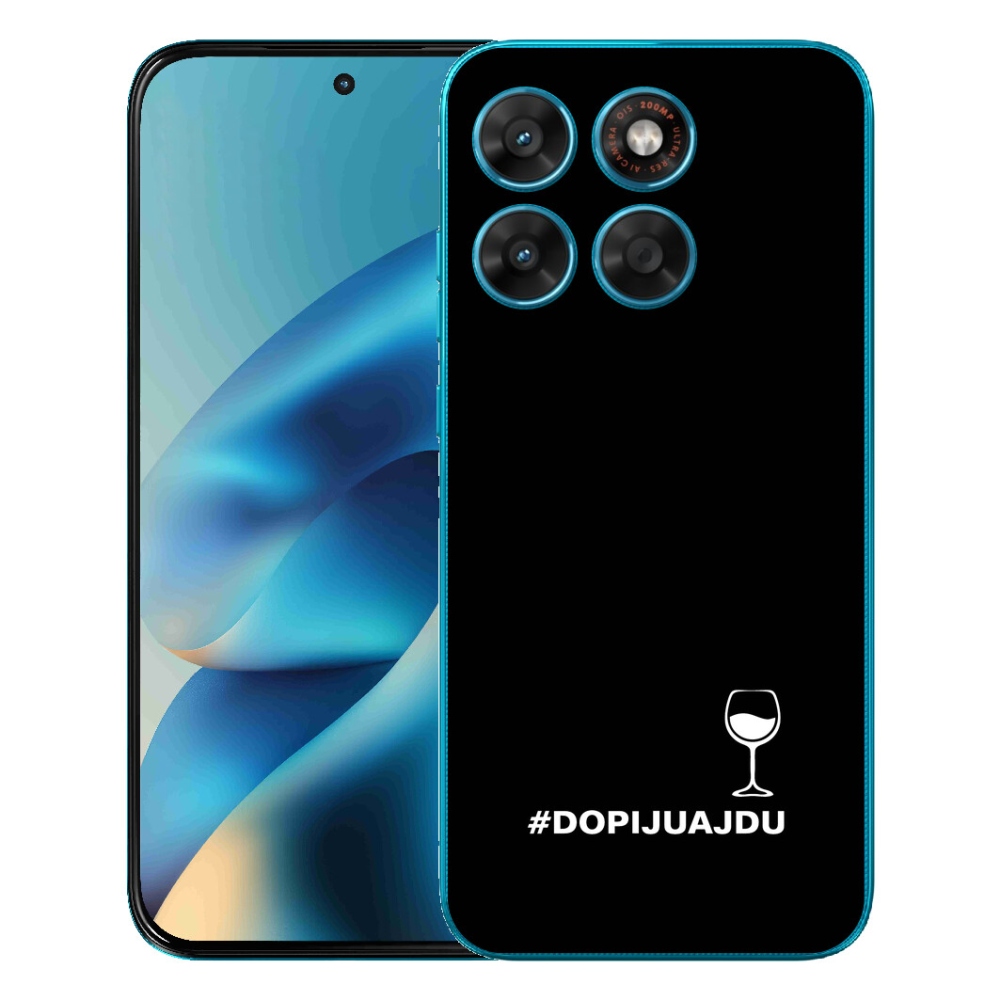 Gelový kryt mmCase na Motorola Moto G87/G77/G67 - vinný motiv černé pozadí
