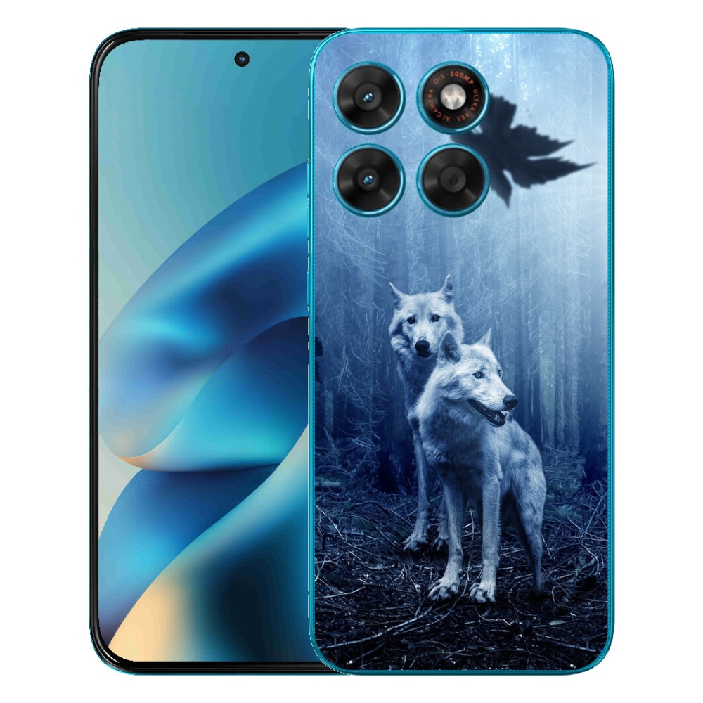 Gelový kryt mmCase na Motorola Moto G87/G77/G67 - vlci v lese