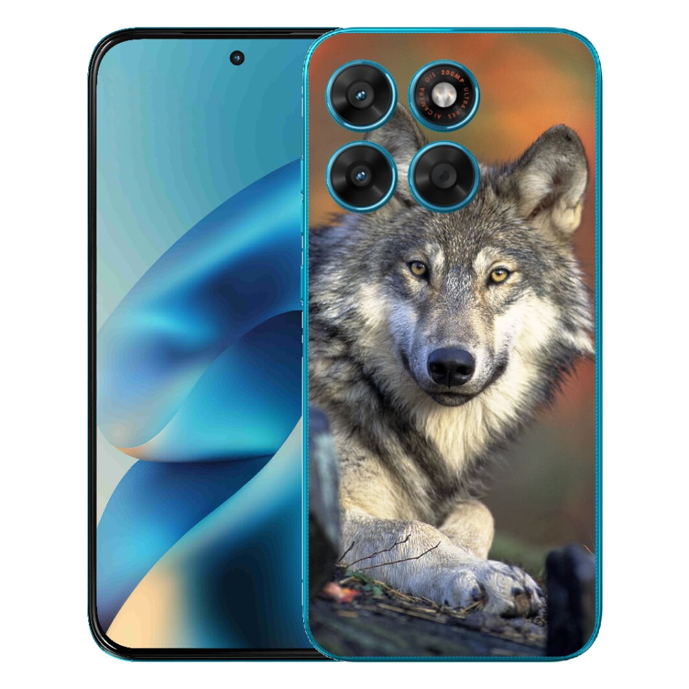 Gelový kryt mmCase na Motorola Moto G87/G77/G67 - vlk